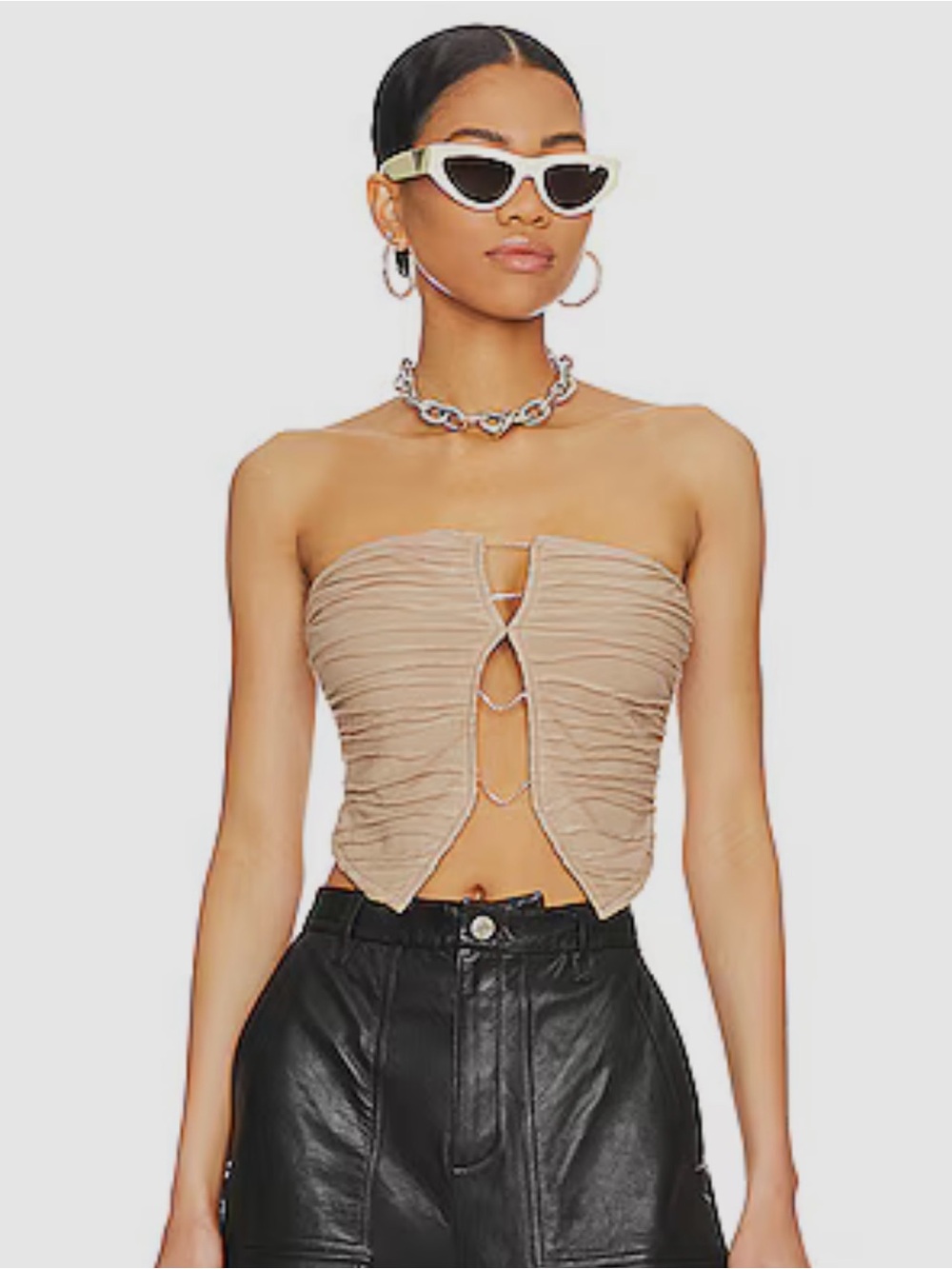 Avian Strapless Top in Taupe superdown